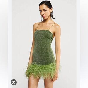 Oséree Lumière Plumage lurex minidress